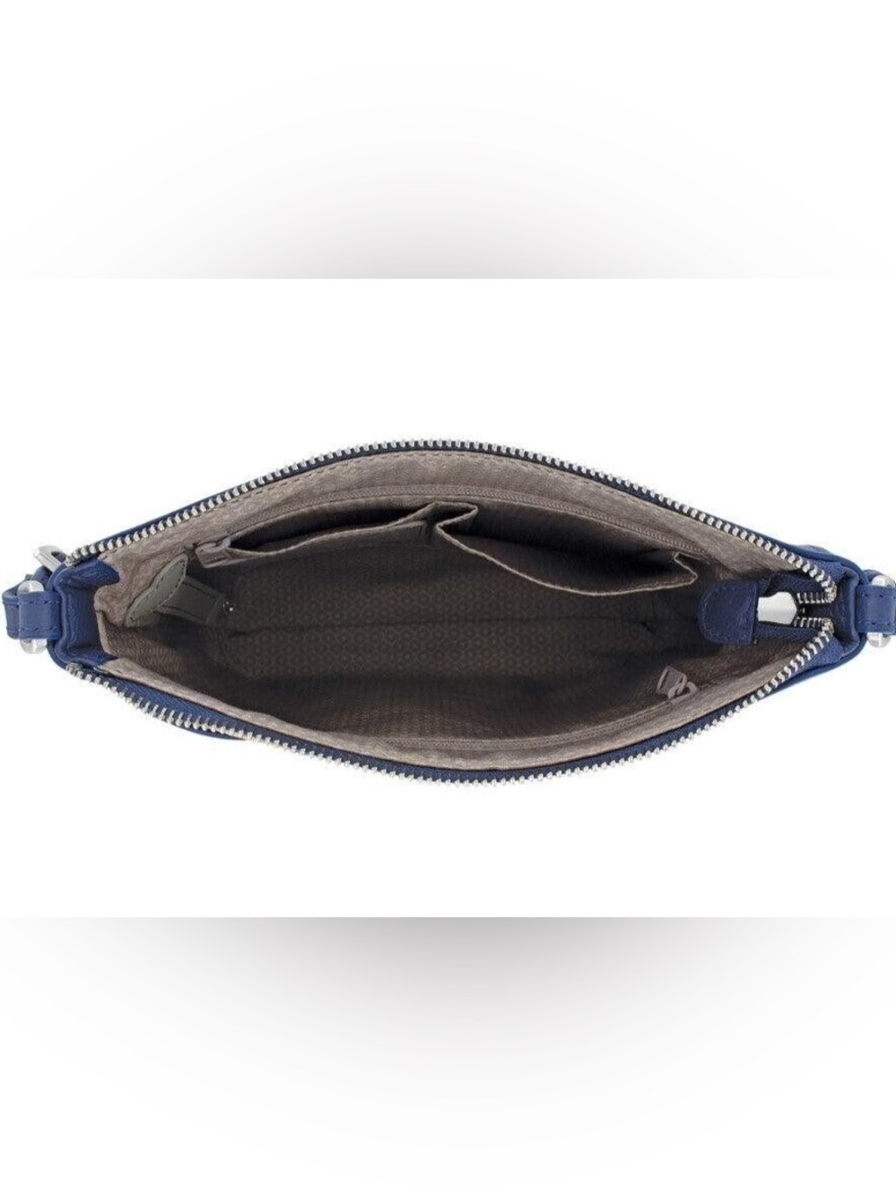 Brighton Blossom Hill Carter Straw Messenger Bag Purse-royal blue embroidered - Picture 7 of 16